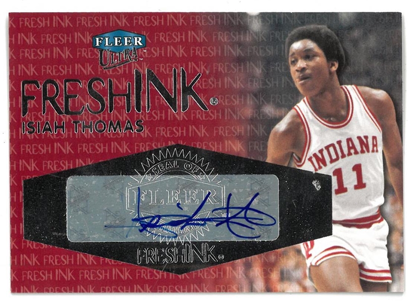 Isiah Thomas Autographed Fleer Ultra Fresh Ink