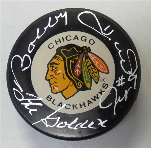 Bobby Hull Autographed Blackhawks Puck