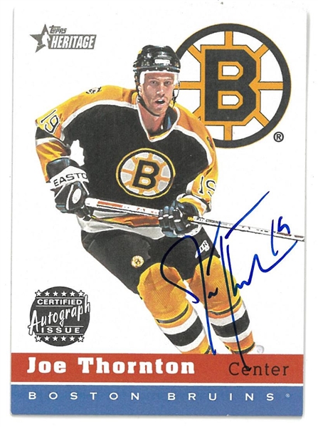 Joe Thornton Autographed Topps Heritage