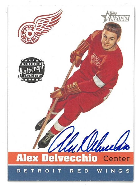 Alex Delvecchio Autographed Topps Heritage