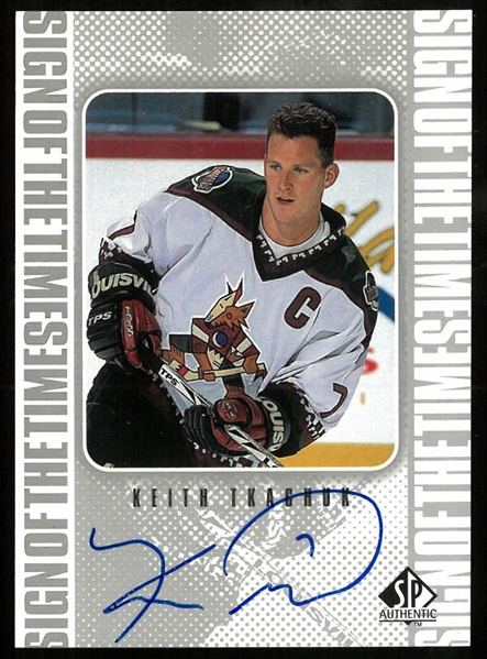 Keith Tkachuk Autographed Upper Deck Sign of the Times