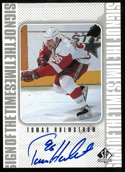 Tomas Holmstrom Autographed Upper Deck Sign of the Times