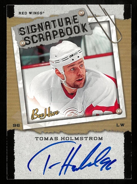 Tomas Holmstrom Autographed Upper Deck Signature Scrapbook