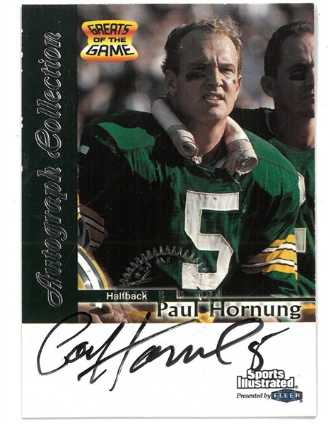 Paul Hornung Autographed Greats of the Game