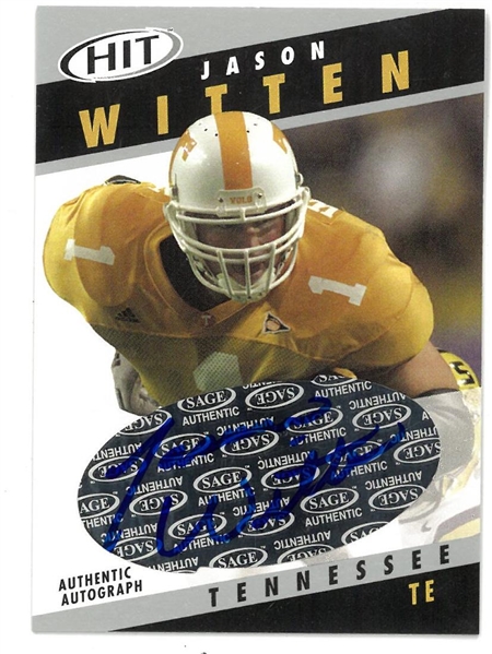 Jason Witten Autographed Sage Hit