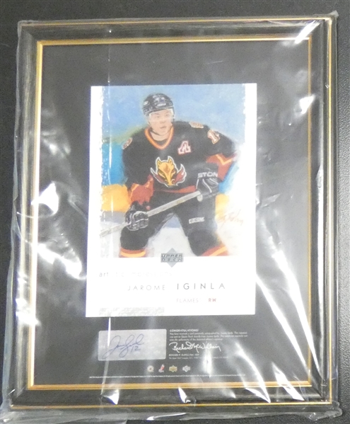 Jerome Iginla Autographed Upper Deck Display