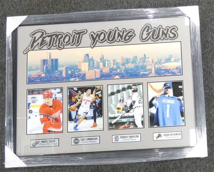 Detroit Young Guns Large Framed Display (Pick up only)