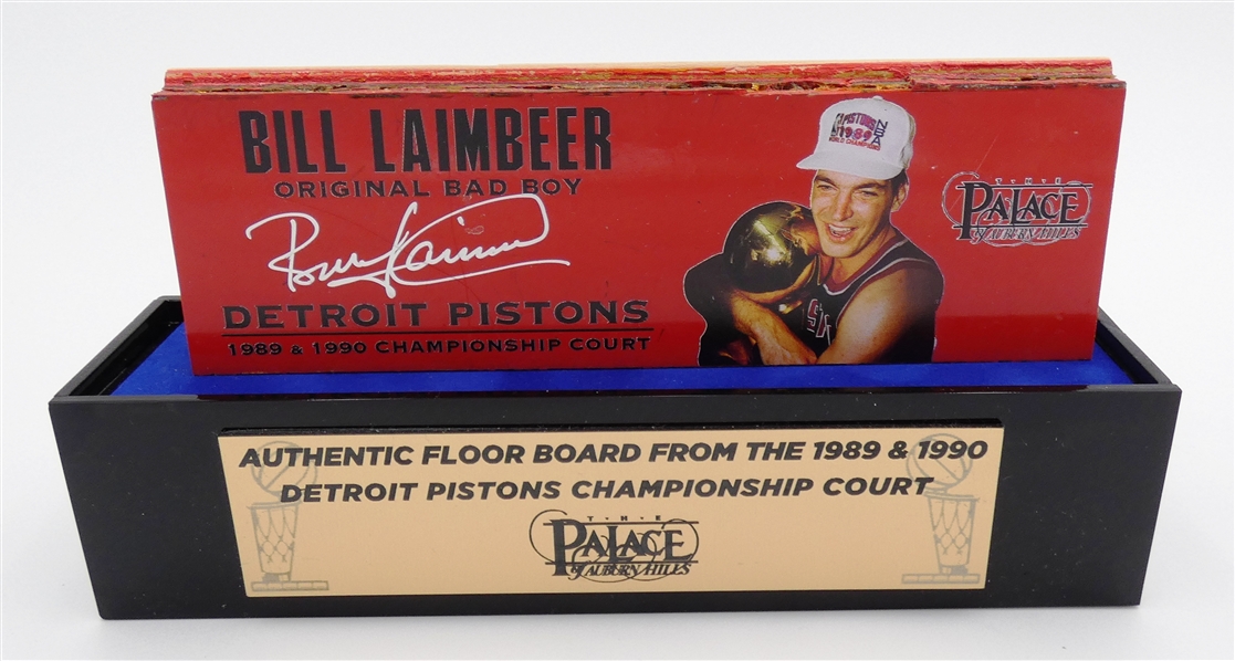 Bill Laimbeer Autographed Palace Floorboard