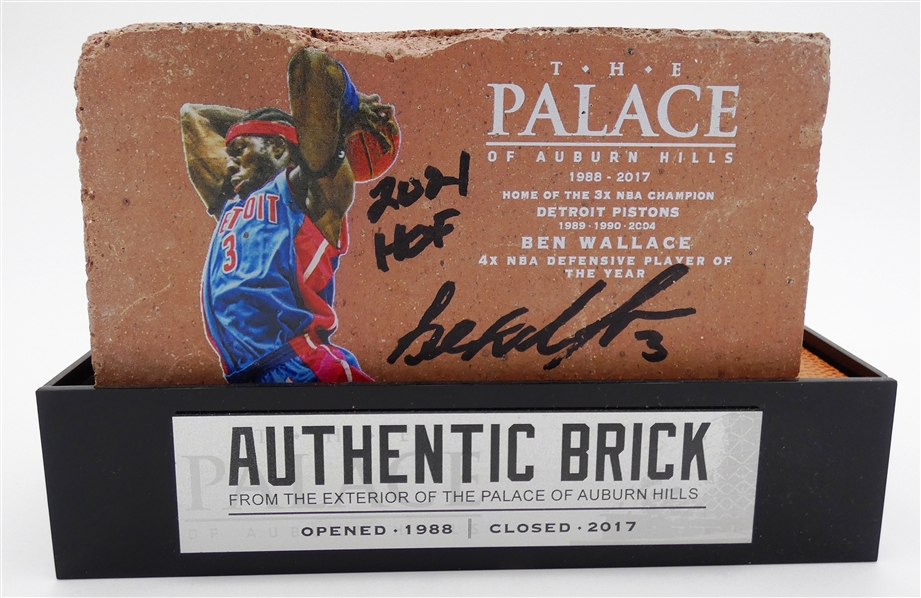 Ben Wallace Autographed Palace of Auburn Hills Brick