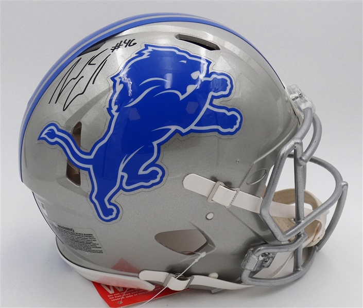 Jack Campbell Autographed Authentic Lions Full Size Helmet