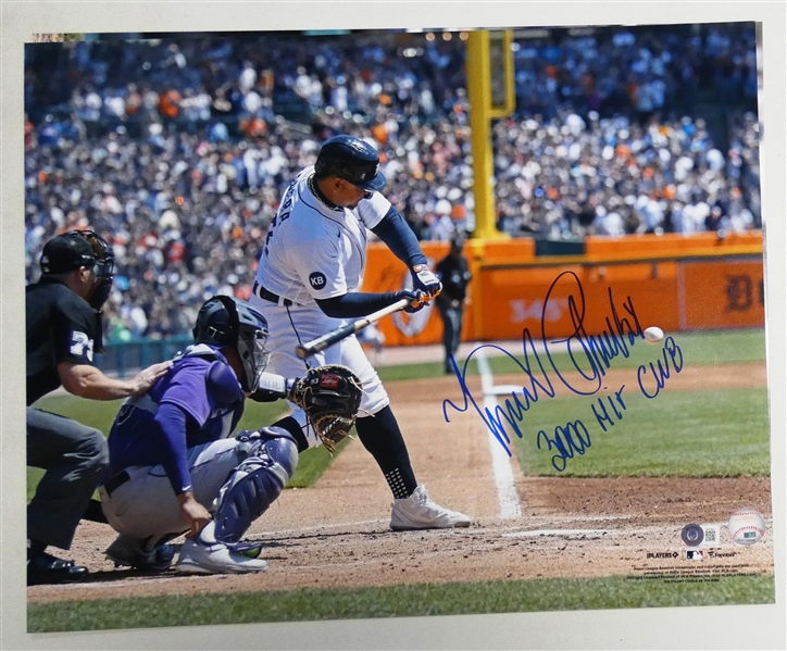 Miguel Cabrera Autographed 16x20 3000th Hit