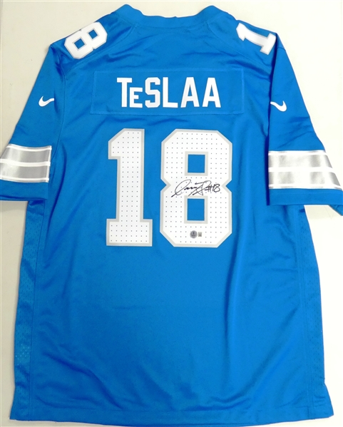 Isaac TeSlaa Autographed Detroit Lions Nike Jersey