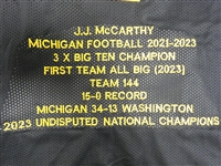 J.J. McCarthy Autographed Michigan Stat Jersey