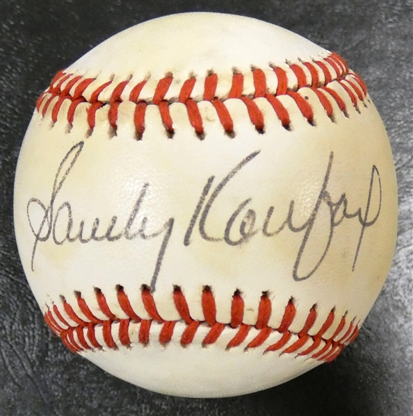 Sandy Koufax Autographed Baseball