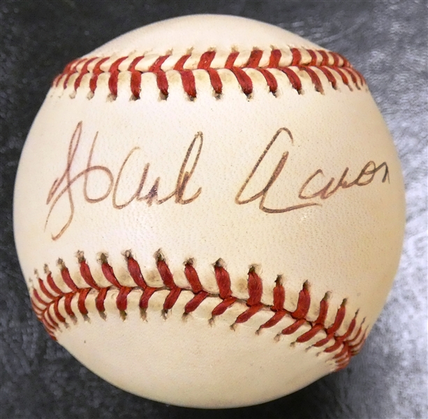 Hank Aaron Autographed Baseball