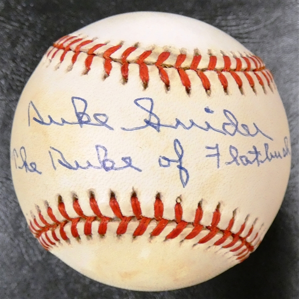 Duke Snider Autographed Baseball w/ The Duke of Flatbush
