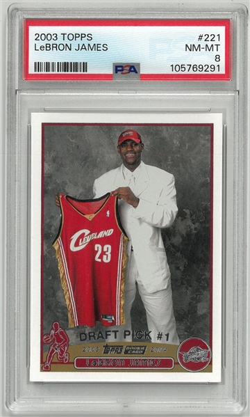 Lebron James 2003 Topps PSA 8 Rookie Card