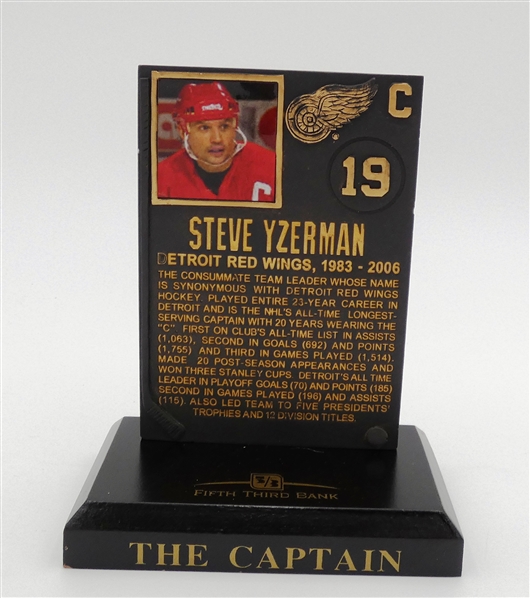 Steve Yzerman Commemorative Plaque