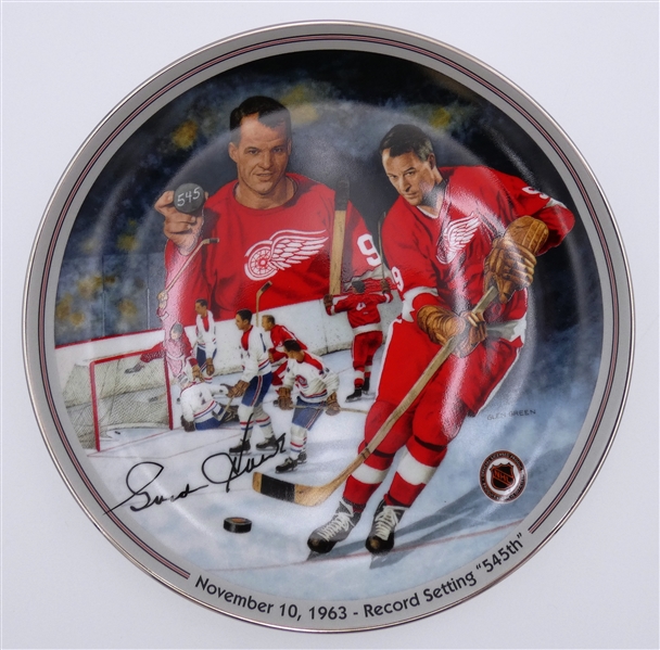 Gordie Howe 545th Goal Commemorative Plate