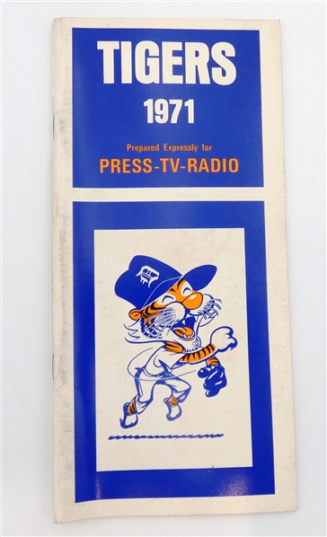 1971 Detroit Tigers Press Guide