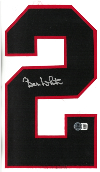 Bill White Autographed Blackhawks Jersey Number