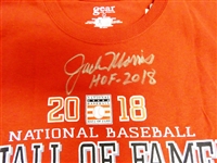 Jack Morris Autographed Hall of Fame T-Shirt