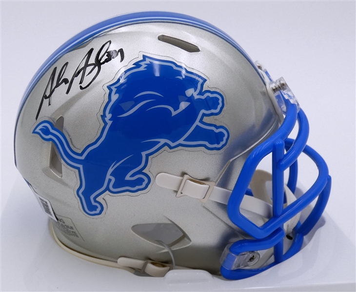 Alex Anzalone Autographed Lions Mini Helmet