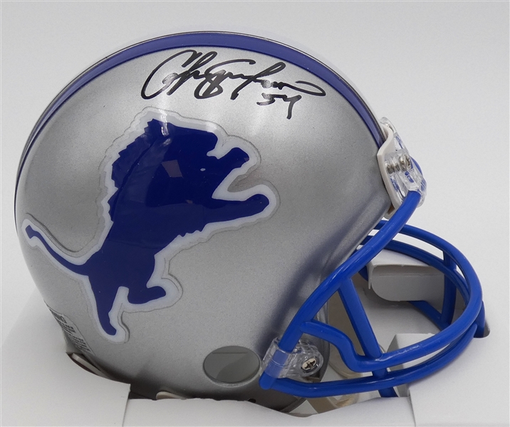 Chris Spielman Autographed Lions Mini Helmet