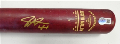 Justyn-Henry Malloy Game Used Autographed Bat