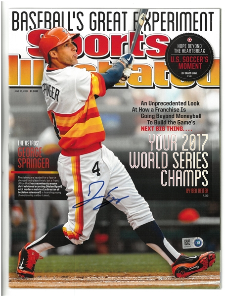 George Springer Autographed Sports Illustrated