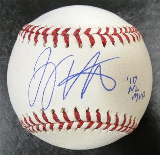 Joey Votto Autographed Baseball w/ MVP