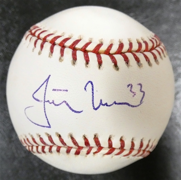 Justin Morneau Autographed Baseball