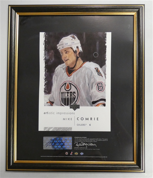 Mike Comrie Autographed Upper Deck Artistic Expressions 8x10 Framed