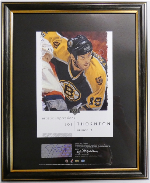 Joe Thornton Autographed Upper Deck Artistic Expressions 8x10 Framed