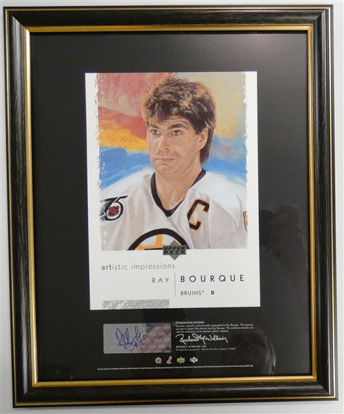 Ray Bourque Autographed Upper Deck Artistic Expressions 8x10 Framed