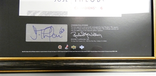 Jose Theodore Autographed Upper Deck Artistic Expressions 8x10 Framed