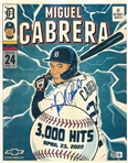 Miguel Cabrera Autographed 11x14 3000th Hit