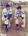 Preacher Roe & Johnny Podres Autographed 8x10