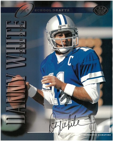 Danny White Autographed 8x10 1997 Leaf Signature Edition