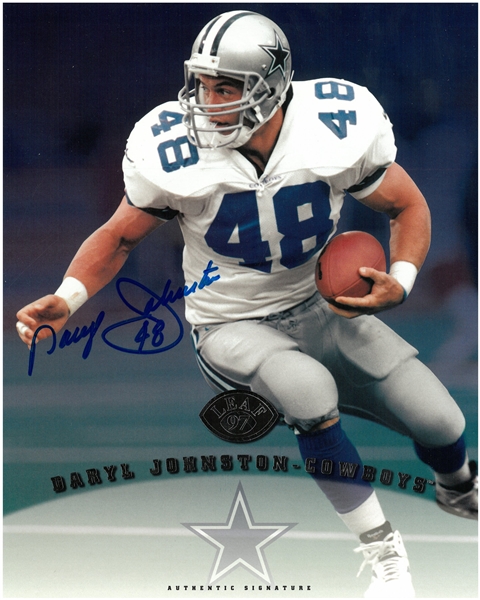 Daryl Johnston Autographed 8x10 1997 Leaf Signature Edition