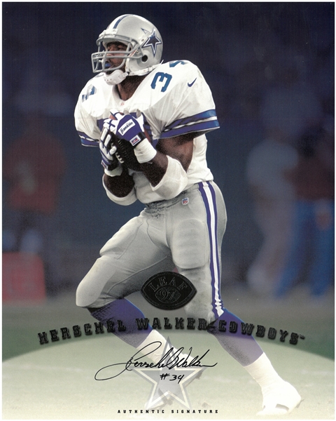 Herschel Walker Autographed 8x10 1997 Leaf Signature Edition
