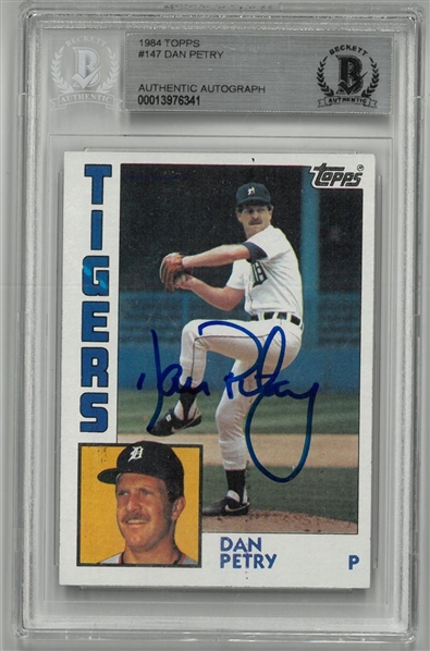 Dan Petry Autographed 1984 Topps