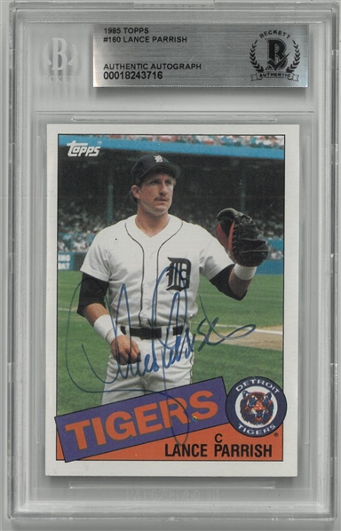 Lance Parrish Autographed 1985 Topps