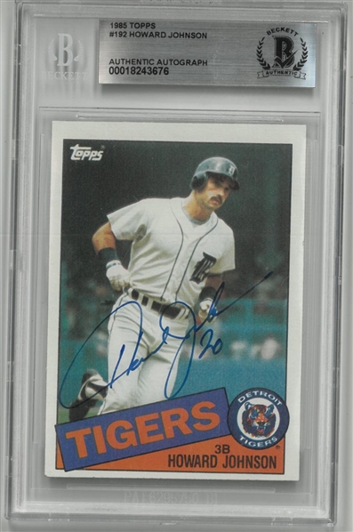 Howard Johnson Autographed 1985 Topps