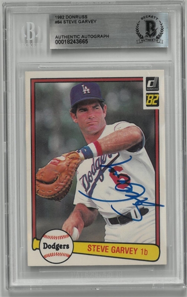 Steve Garvey Autographed 1982 Donruss