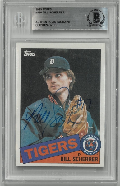 Bill Scherrer Autographed 1985 Topps