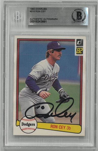 Ron Cey Autographed 1982 Donruss