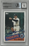 Willie Hernandez 10 Grade Autographed 1985 Topps