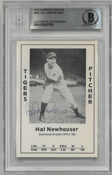 Hal Newhouser Autographed 1979 Diamond Greats