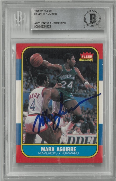 Mark Aguirre Autographed 1986/87 Fleer Rookie Card